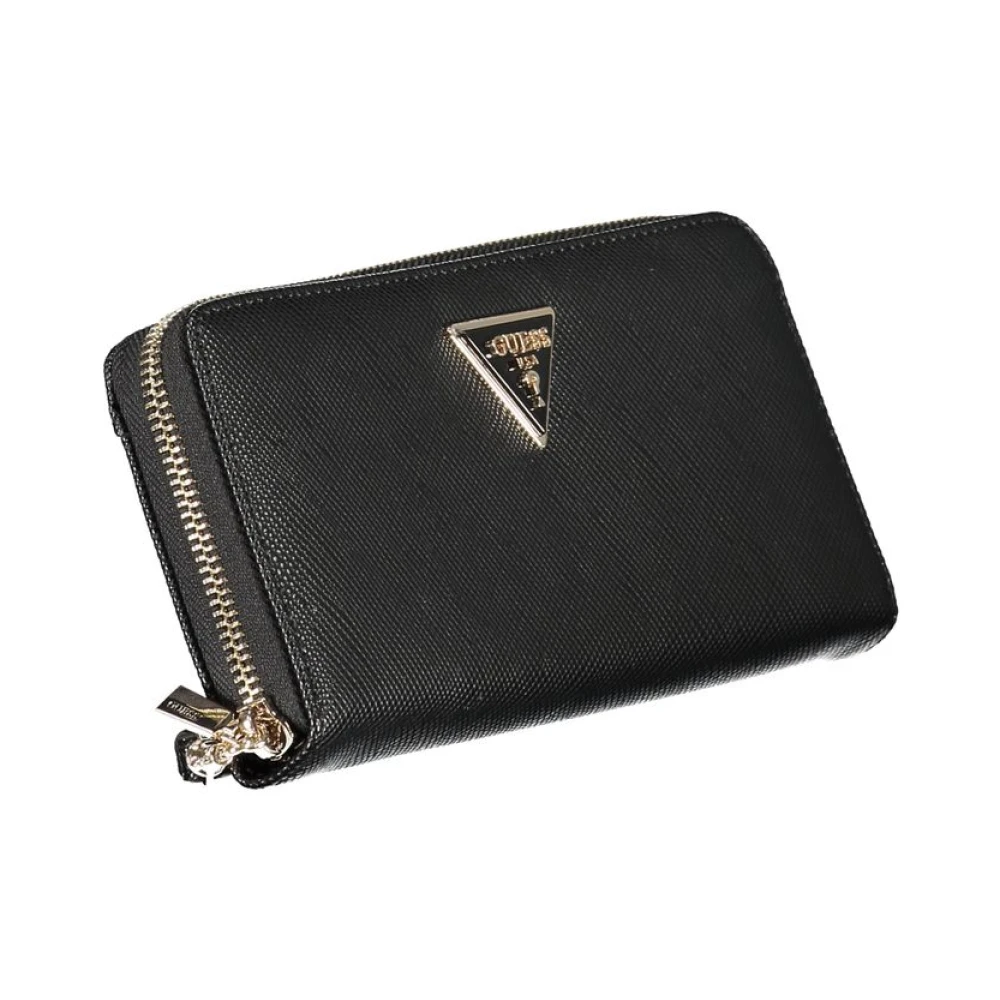 Guess Zwarte Portemonnee met Rits en Meerdere Compartimenten Black Dames