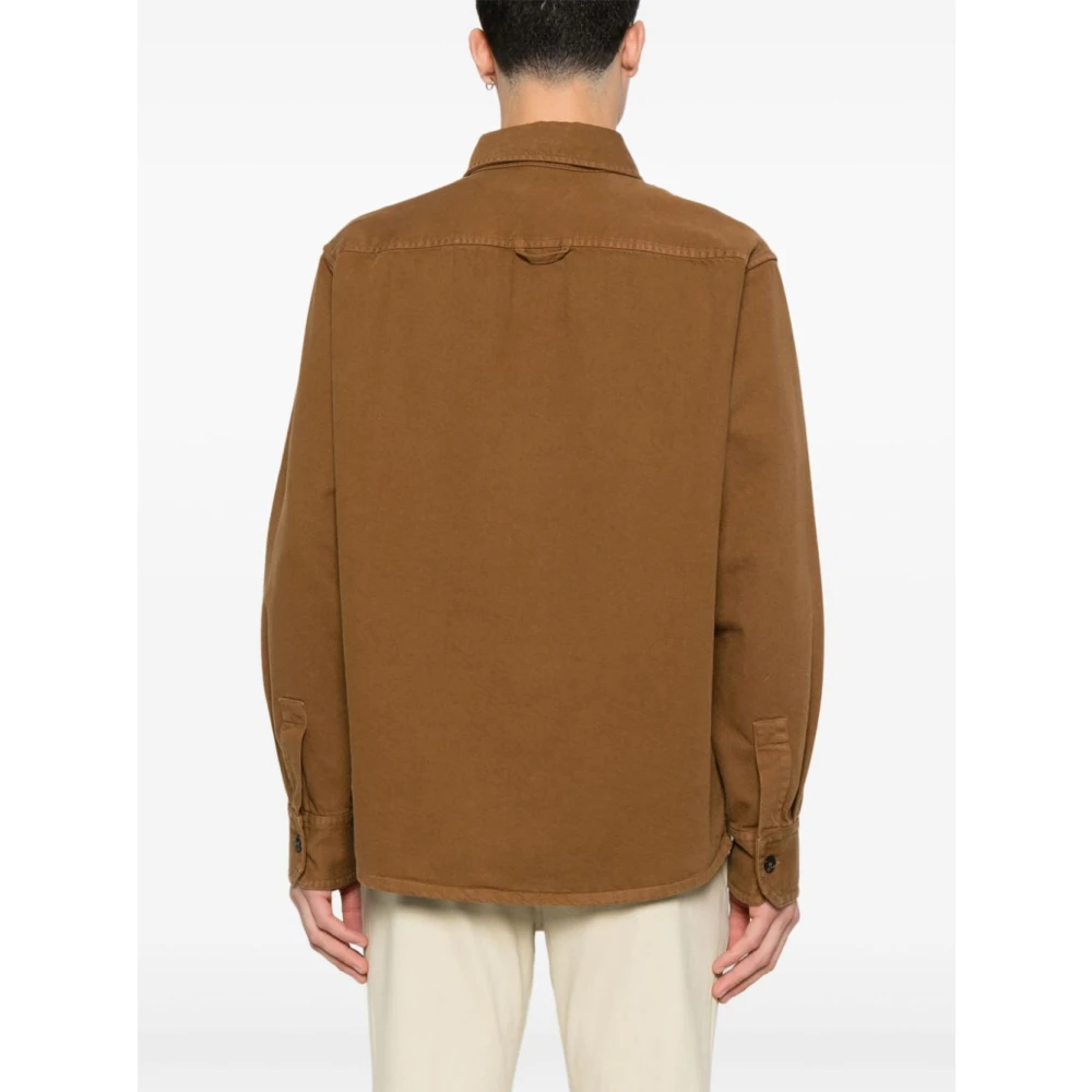 A.p.c. Geborduurde Basile Overhemd Brown Heren