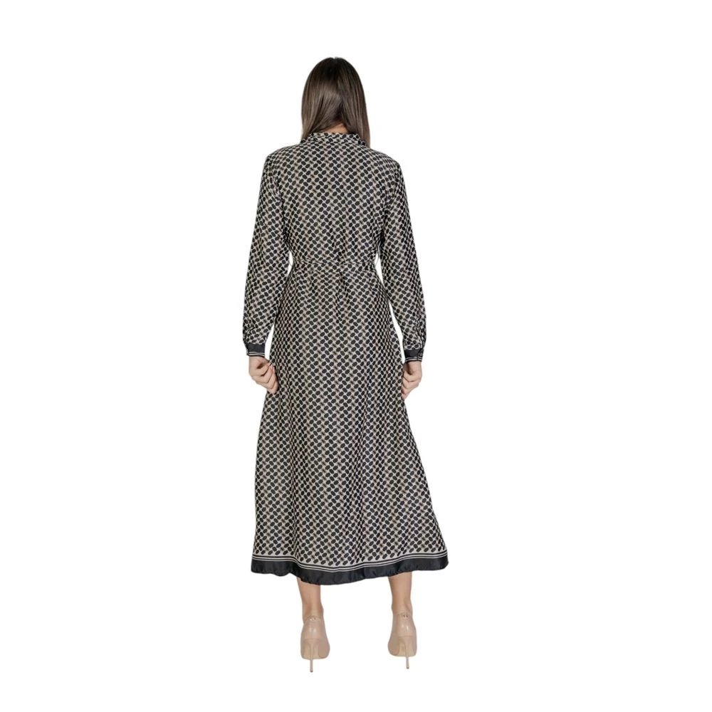 Only Gerecycled Polyester Zwarte Jurk Herfst Winter Collectie Black Dames