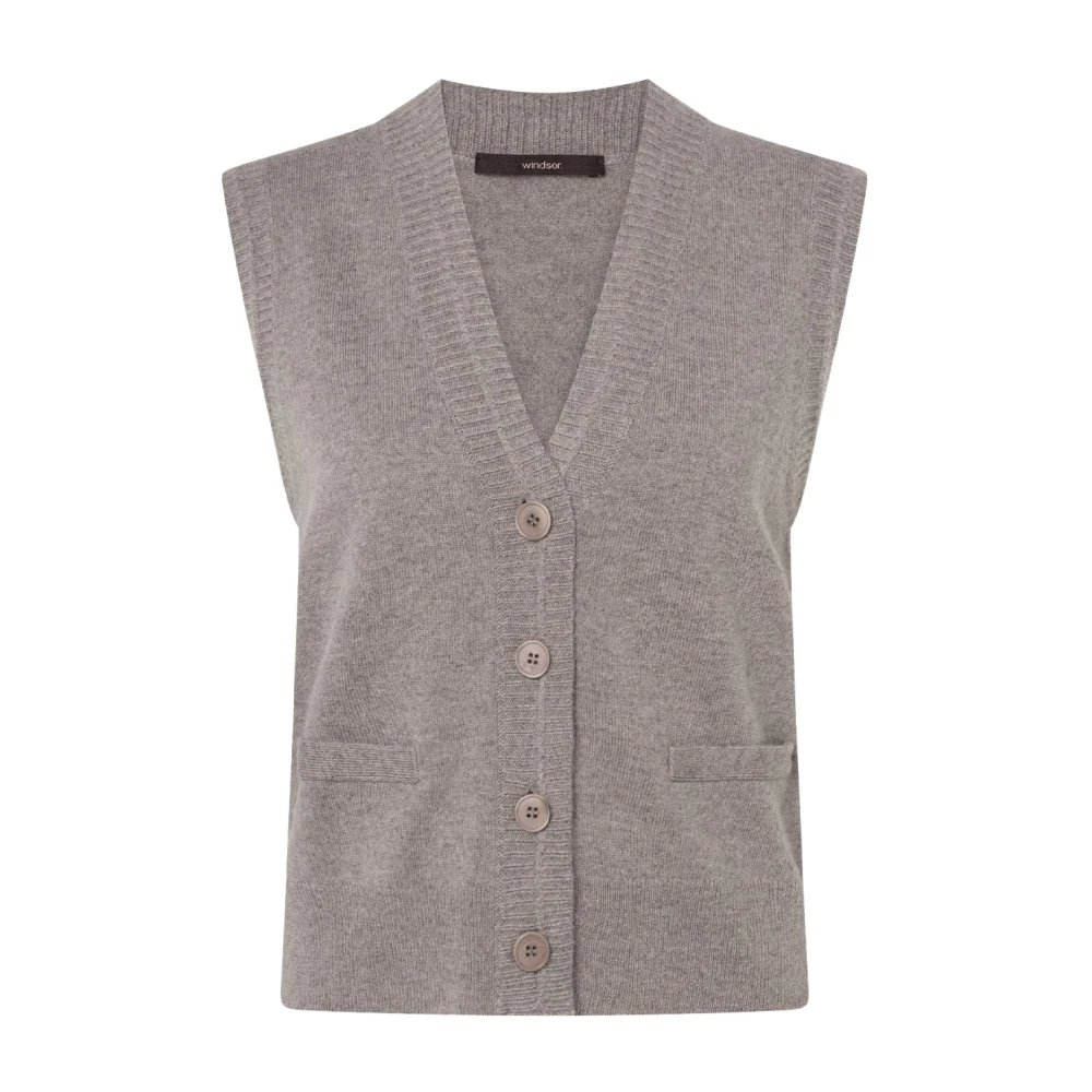 Windsor , Damen, Strickwaren, Grau, Xl