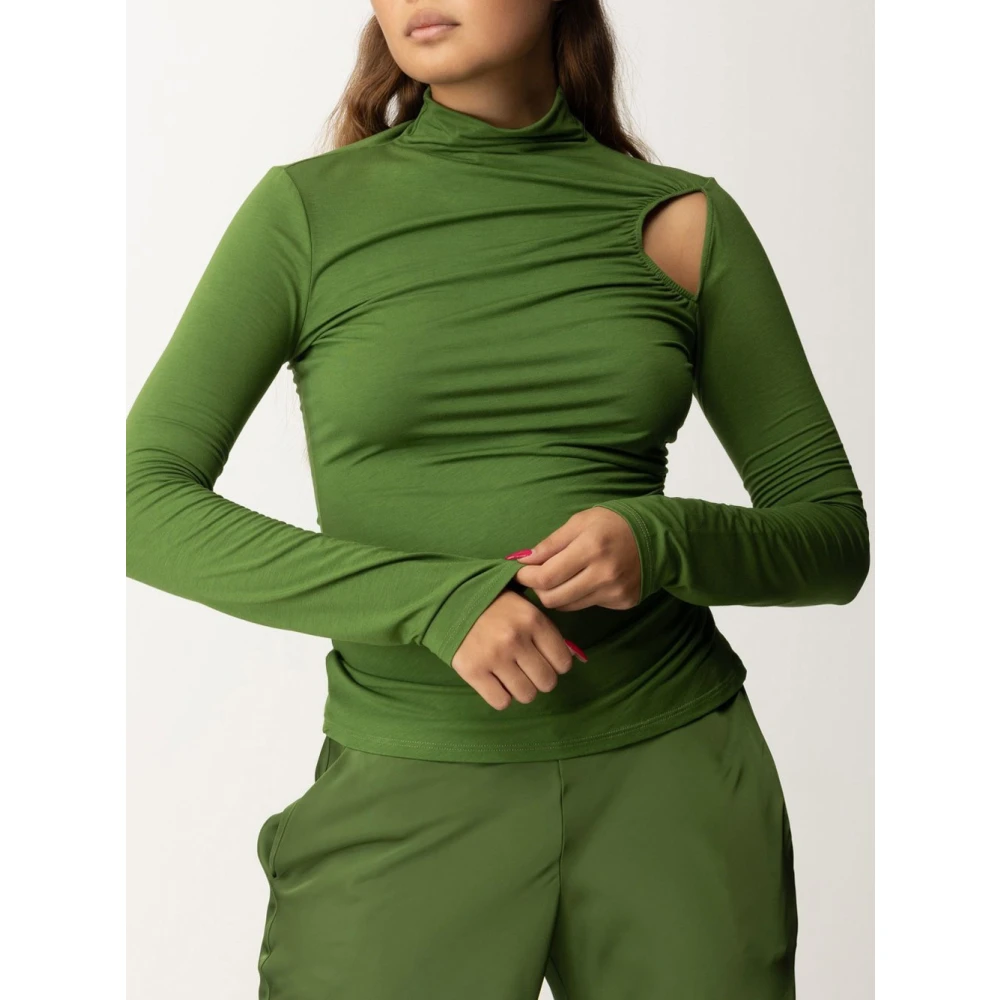 PATRIZIA PEPE Groene Cut Out Sweater Green Dames