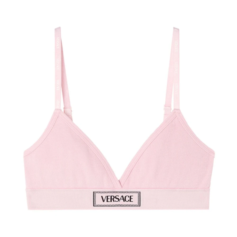 Versace Vintage Logo Geborduurd Roze Ondergoed Pink Dames