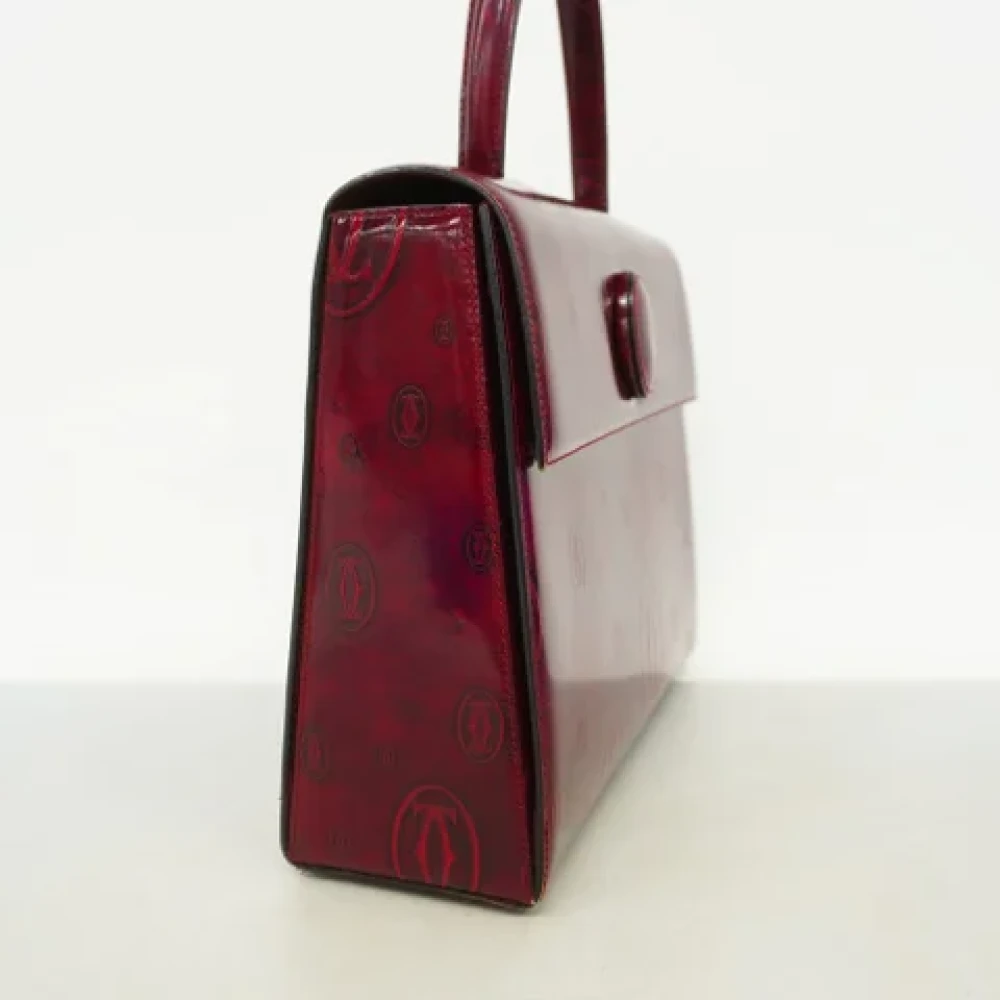 Cartier Vintage Pre-owned Leather handbags Red Dames