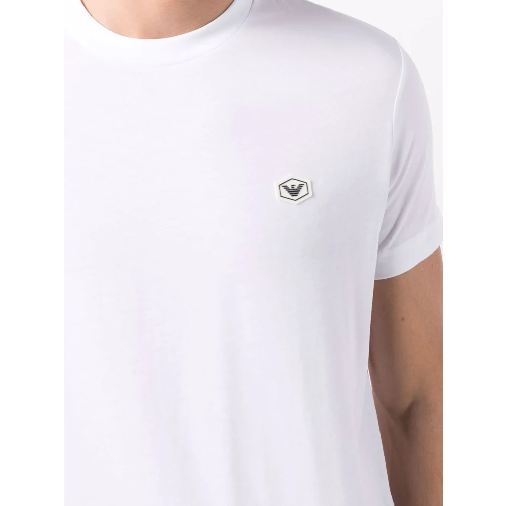 Emporio Armani Katoenen T-shirt in klassieke stijl White Heren
