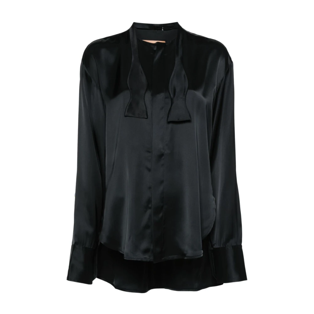 Plan C Zwarte Overhemd Black Dames
