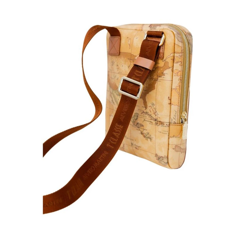Alviero Martini 1a Classe Stijlvolle leren tas met synthetische accenten Beige Heren