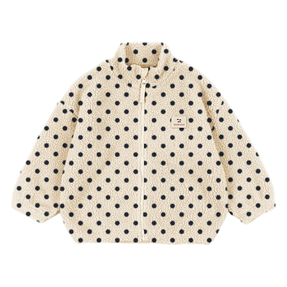 Konges Sløjd Jody Embroidery Teddy Jacket - Unisex - Fleece Jackets - Multicolor - 3 Y - Kids