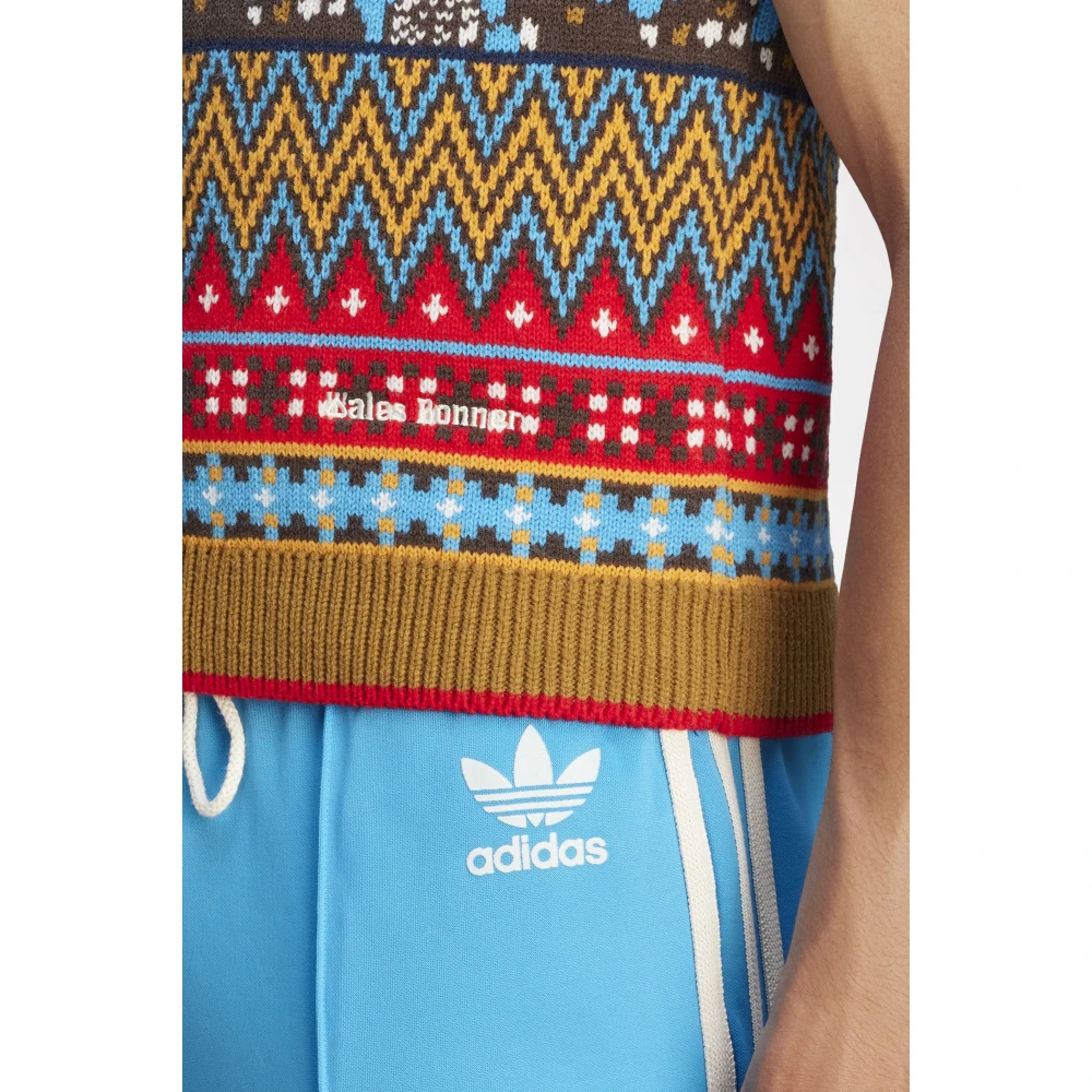 Adidas Gebreide V-halsvest in Multi Multicolor Heren
