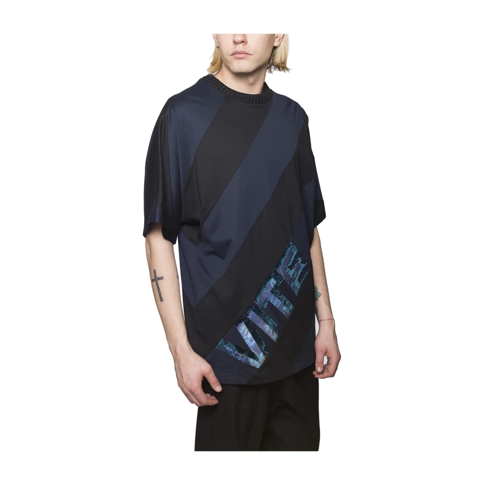 Juun.J Oversized Katoenen T-Shirt Blue Heren