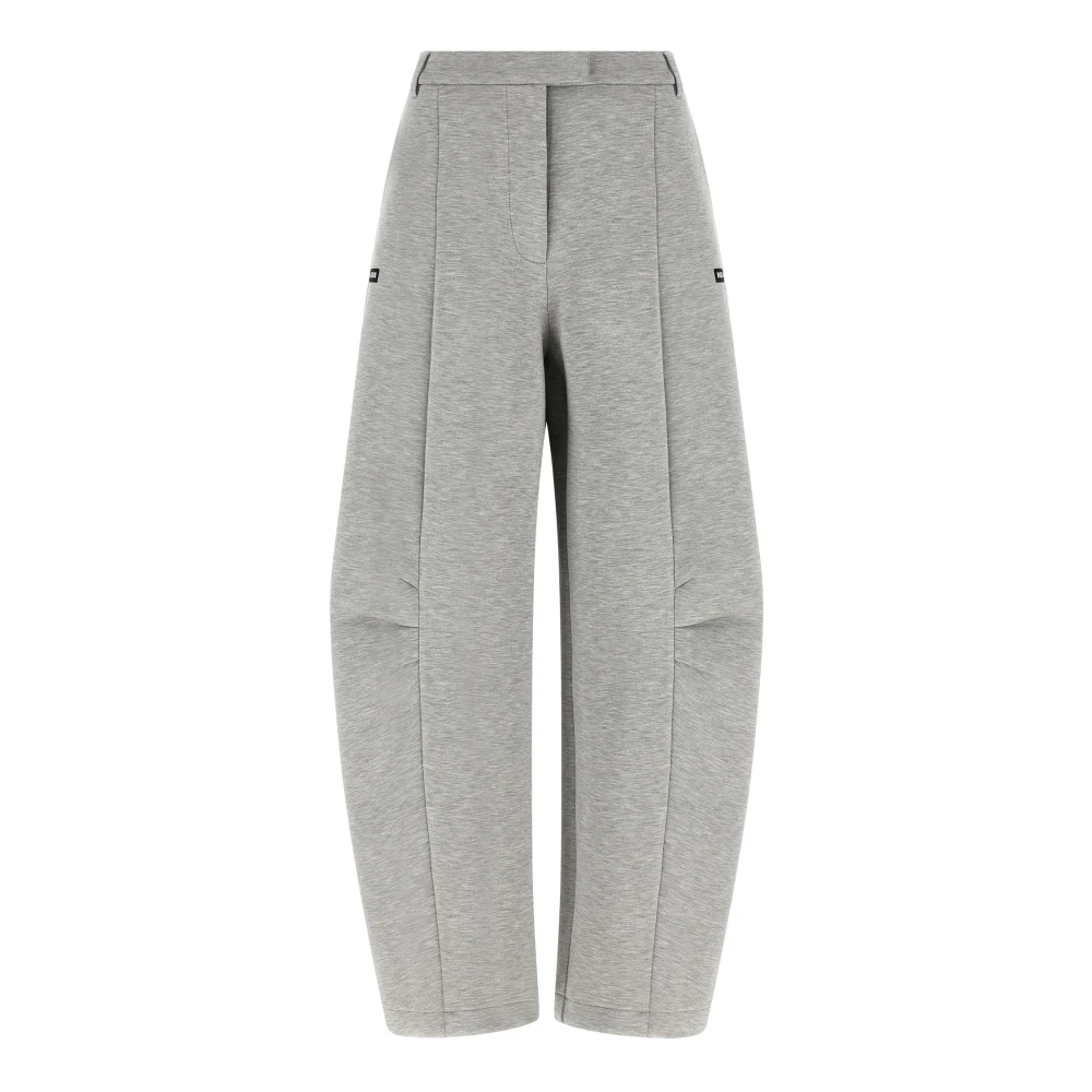 Rotate Birger Christensen Women's Gray Scuba Cargo Trousers - Wide Trousers - Xs - Trousers