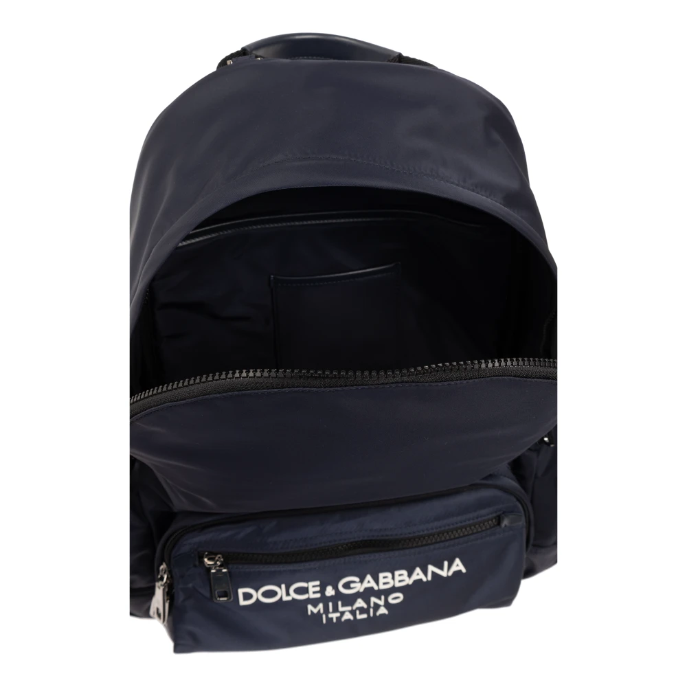 Dolce & Gabbana Rugzak met logo Blue Heren