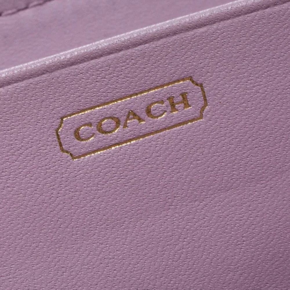 Coach Pre-owned Leather wallets Purple Dames