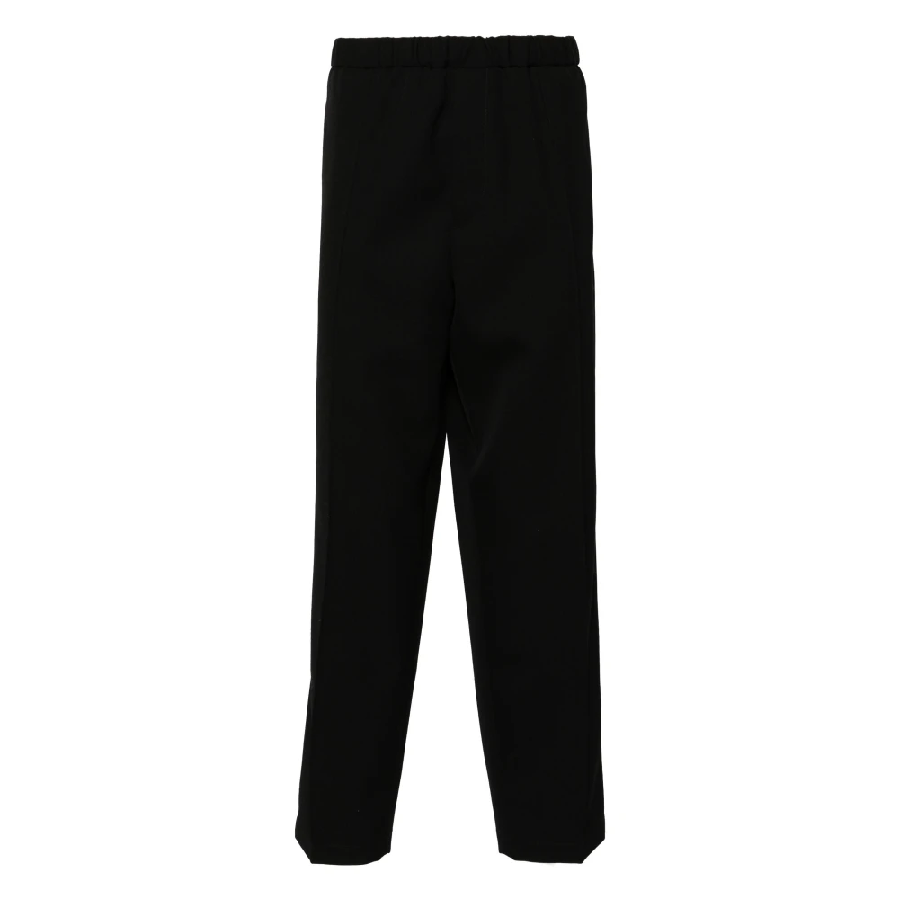 Jil Sander Svarta Ull Tapered Byxor Black, Herr