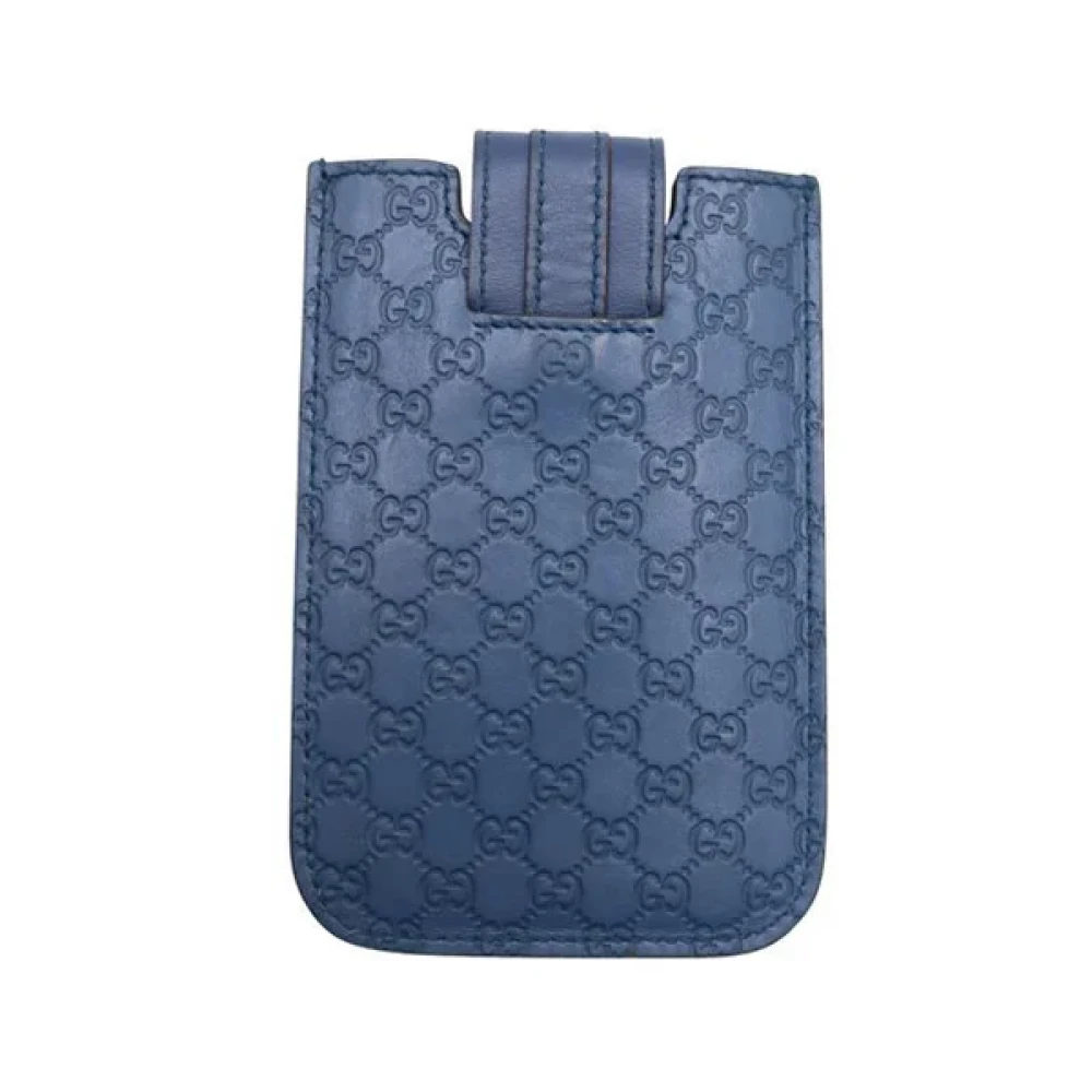 Gucci Vintage Pre-owned Leather wallets Blue Dames