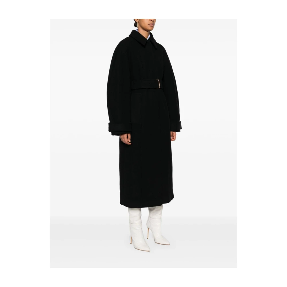Jacquemus Zwarte wollen jas Aw24 Black Dames