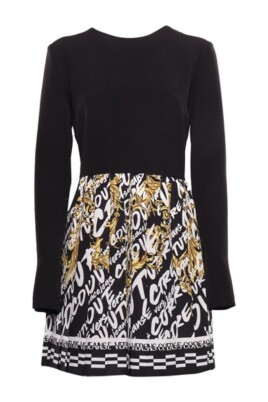 black-short-sleeve-dress-by-versace
