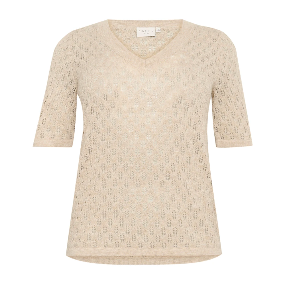 Knitwear > V-neck Knitwear - - Kaffe Curve - Modalova