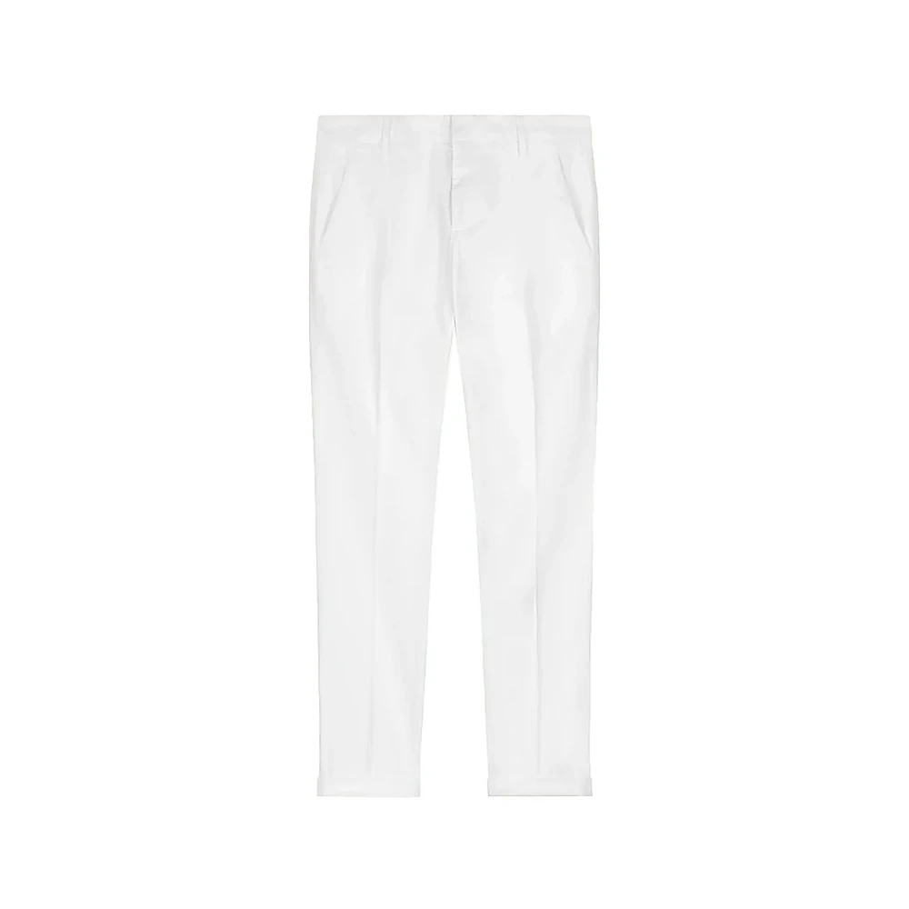 Dondup Witte katoenen stretch slim fit broek White Heren
