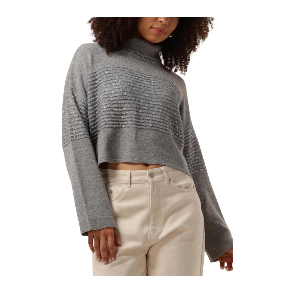 Twinset Grijze Glitter Trui Stijlvol Comfort Gray Dames