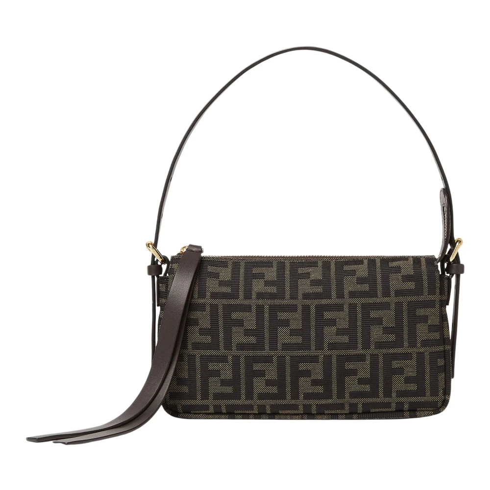 Fendi - Ff Jacquard Umhängetasche - Bags - Damen - Braun - One Size - Bild 5