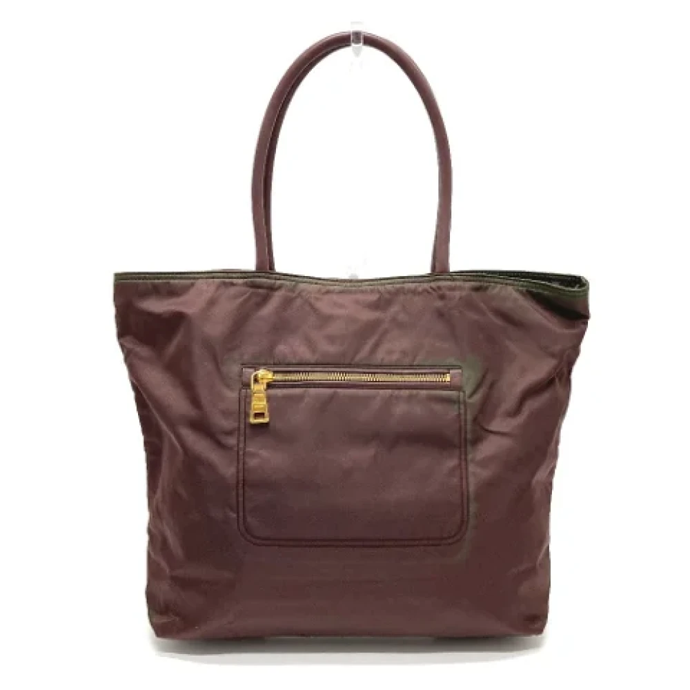 Prada Vintage Pre-owned Leather prada-bags Purple Dames