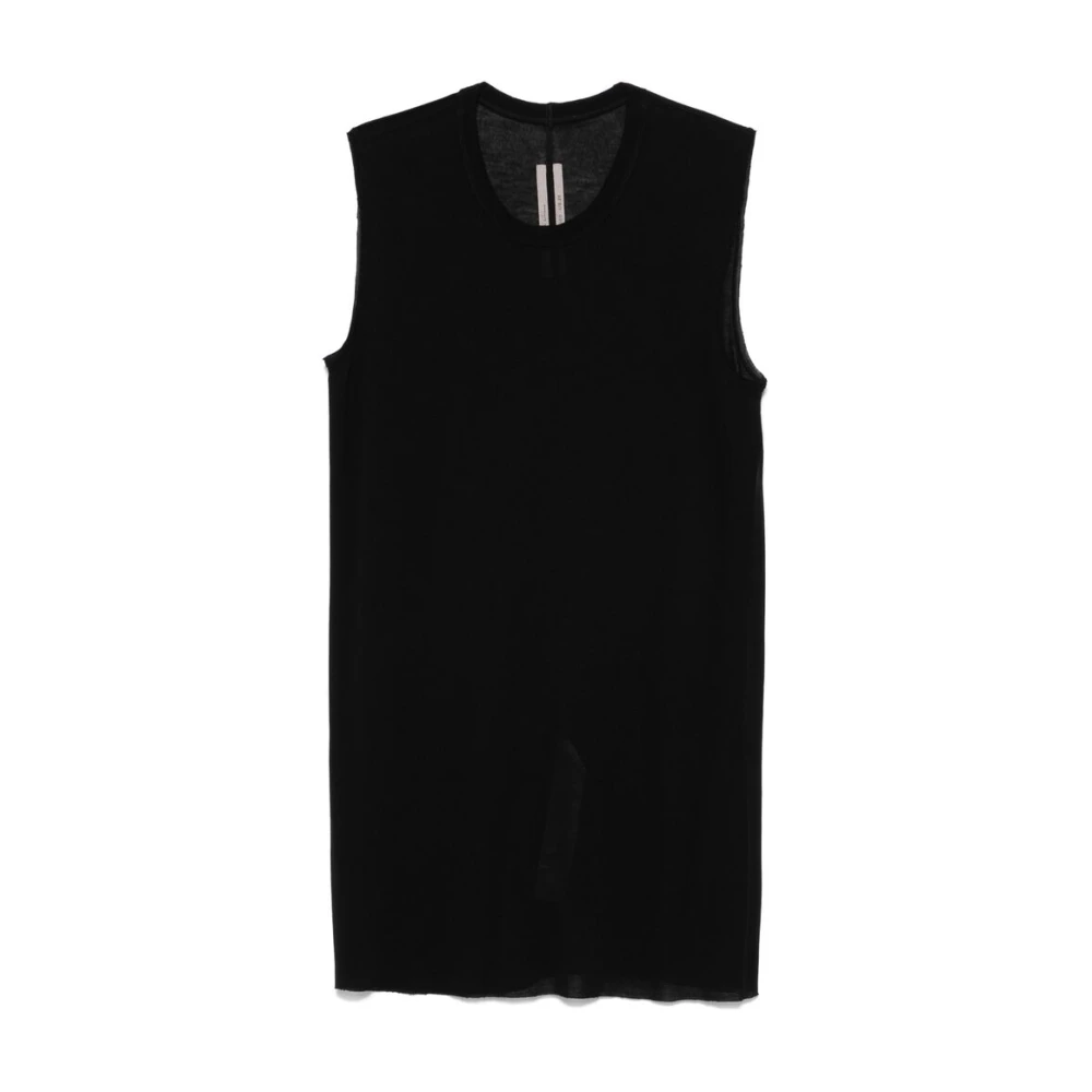 Rick Owens Mouwloze T-shirt met ronde hals Black Heren