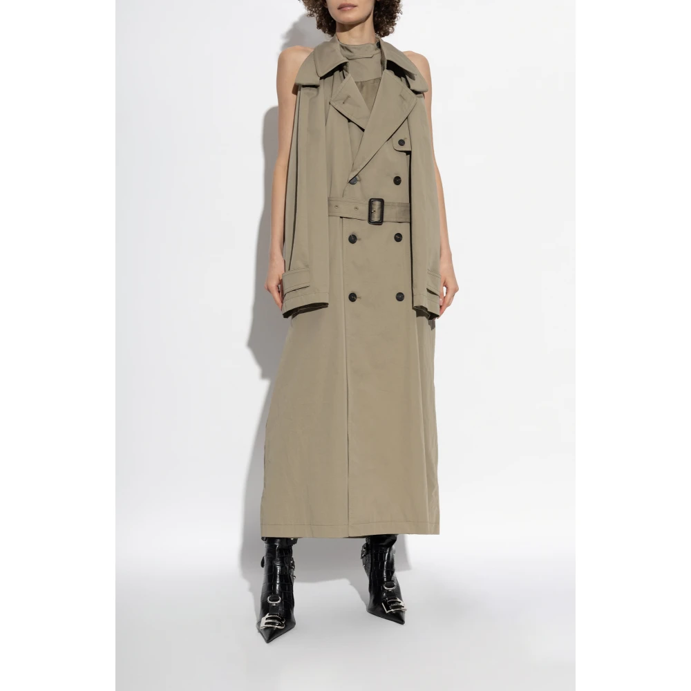 Balenciaga Jurk met jas motief Green Dames