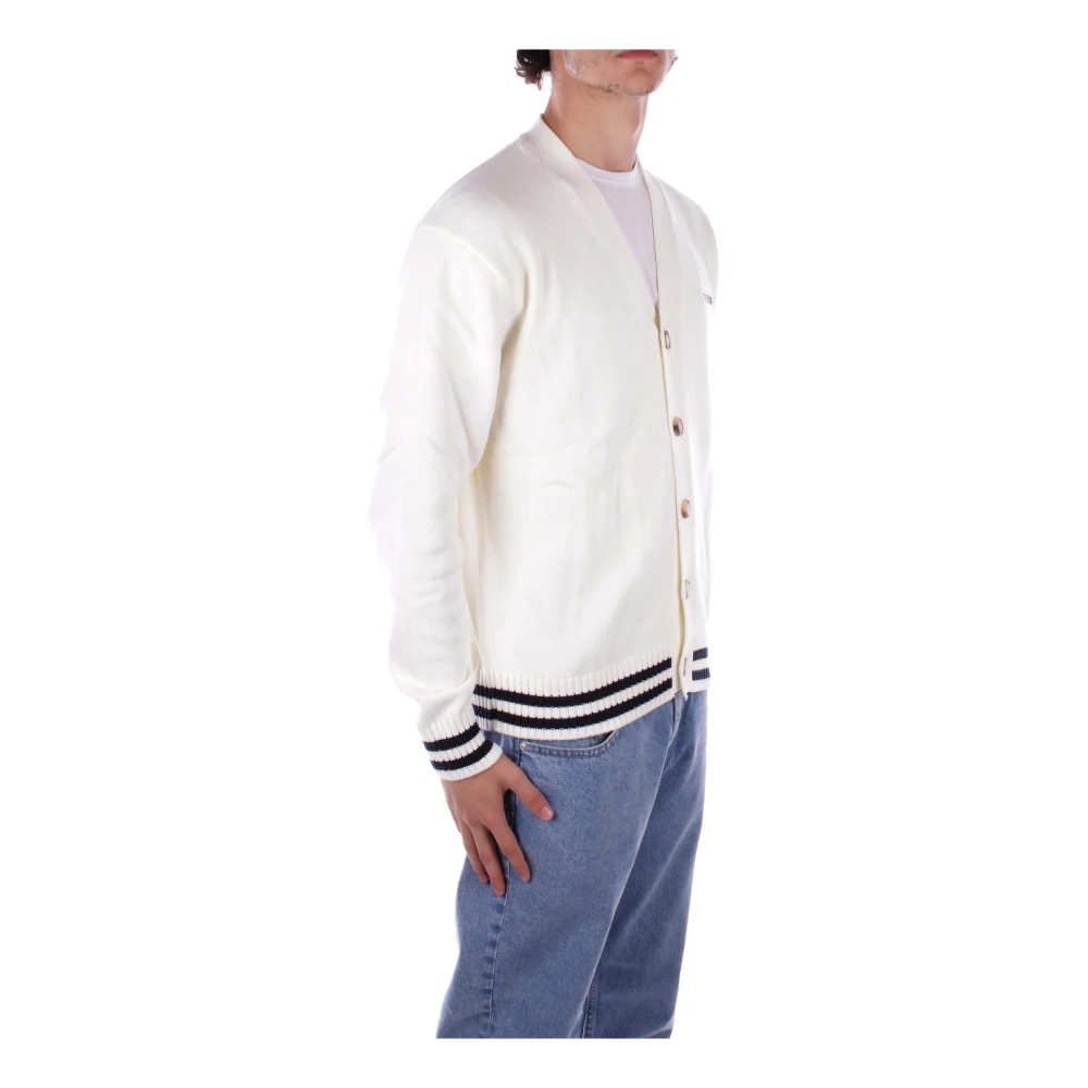 Guess Witte Cardigan met Logo en Knoopsluiting White Heren