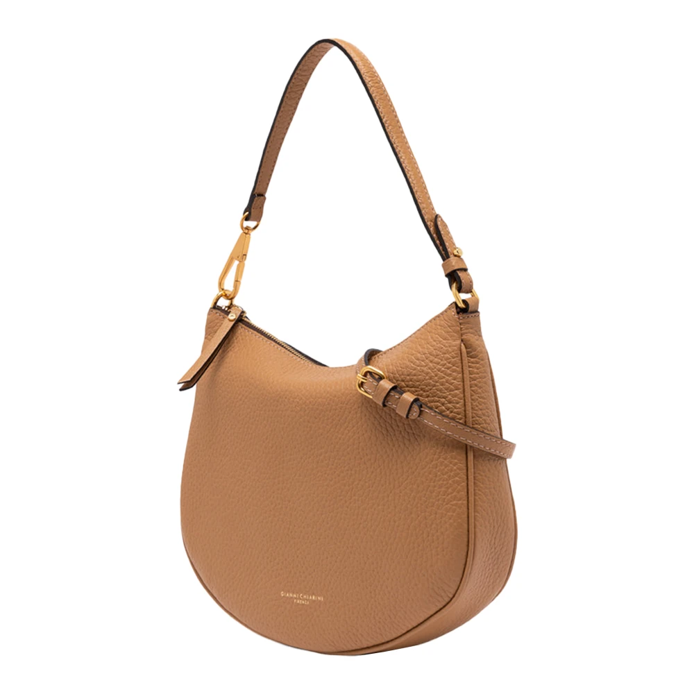 Gianni Chiarini Bruine schoudertas met ritssluiting Brown Dames