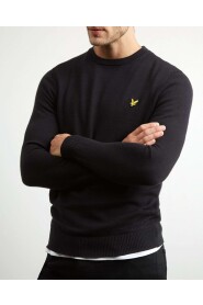 Sweter z bawełny i wełny merino - True Black-S