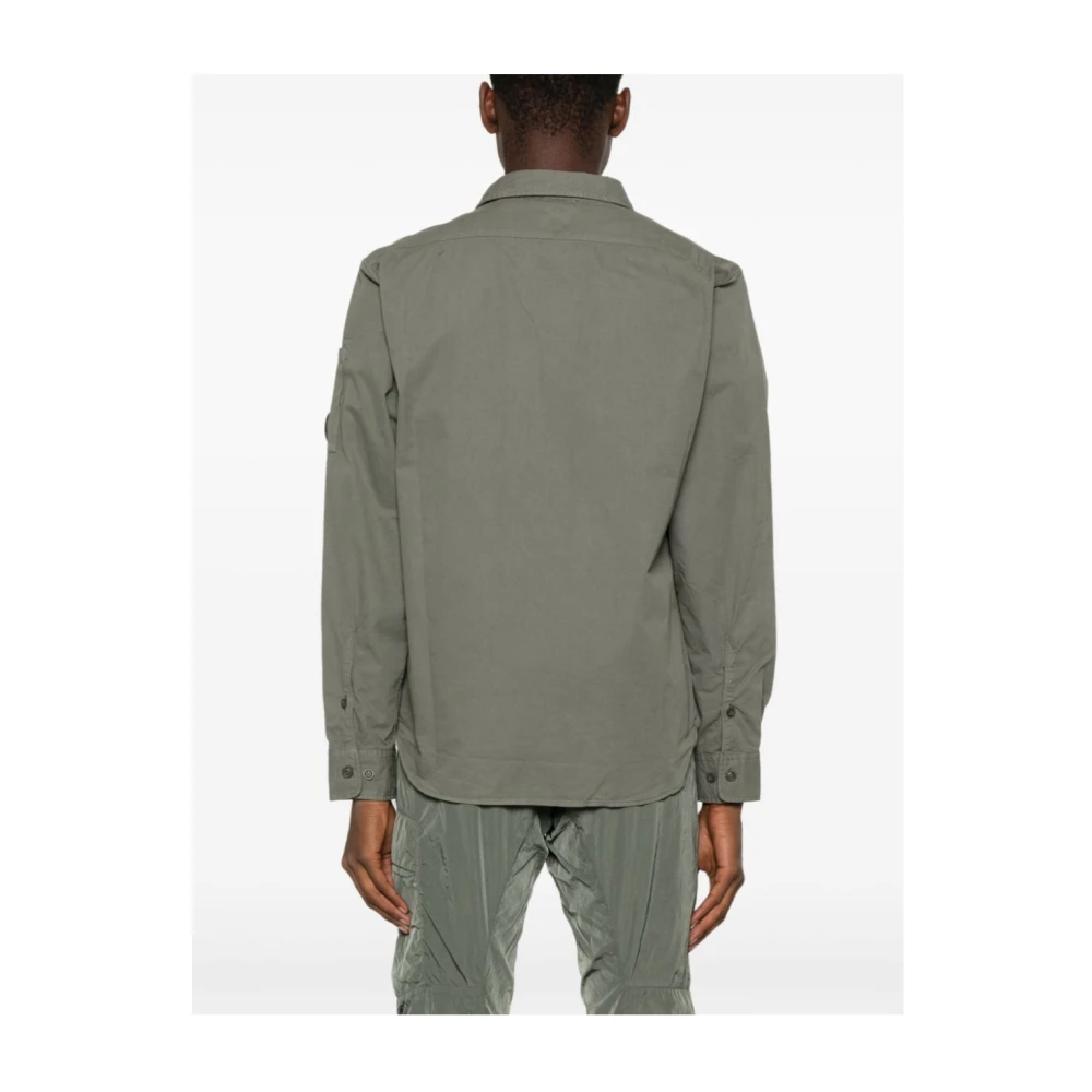 C.P. Company Lens Shirt voor Mannen Gray Heren