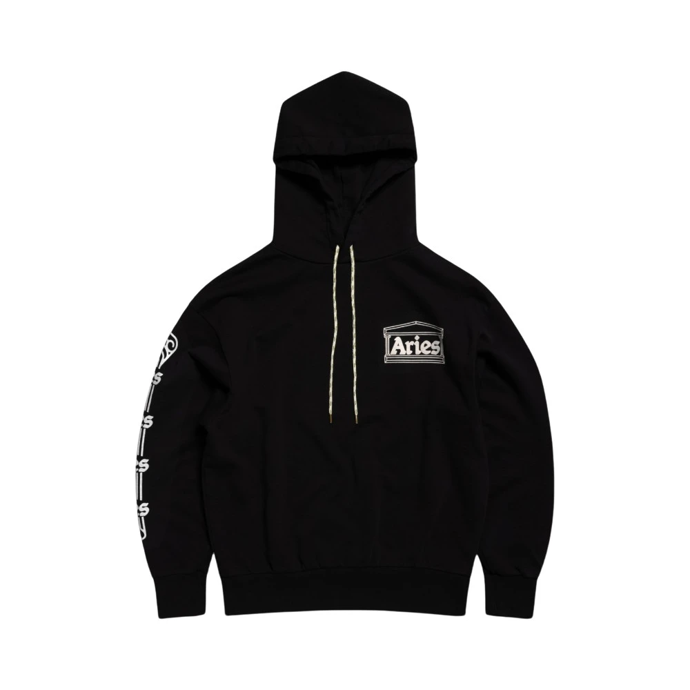 Aries Luxe Kolom Hoodie Black Heren