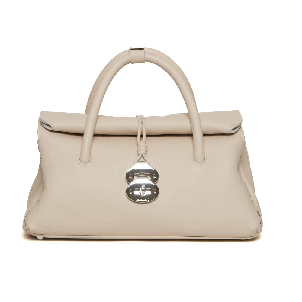 Zanellato Witte leren handtas Dotta Centauro Beige Dames