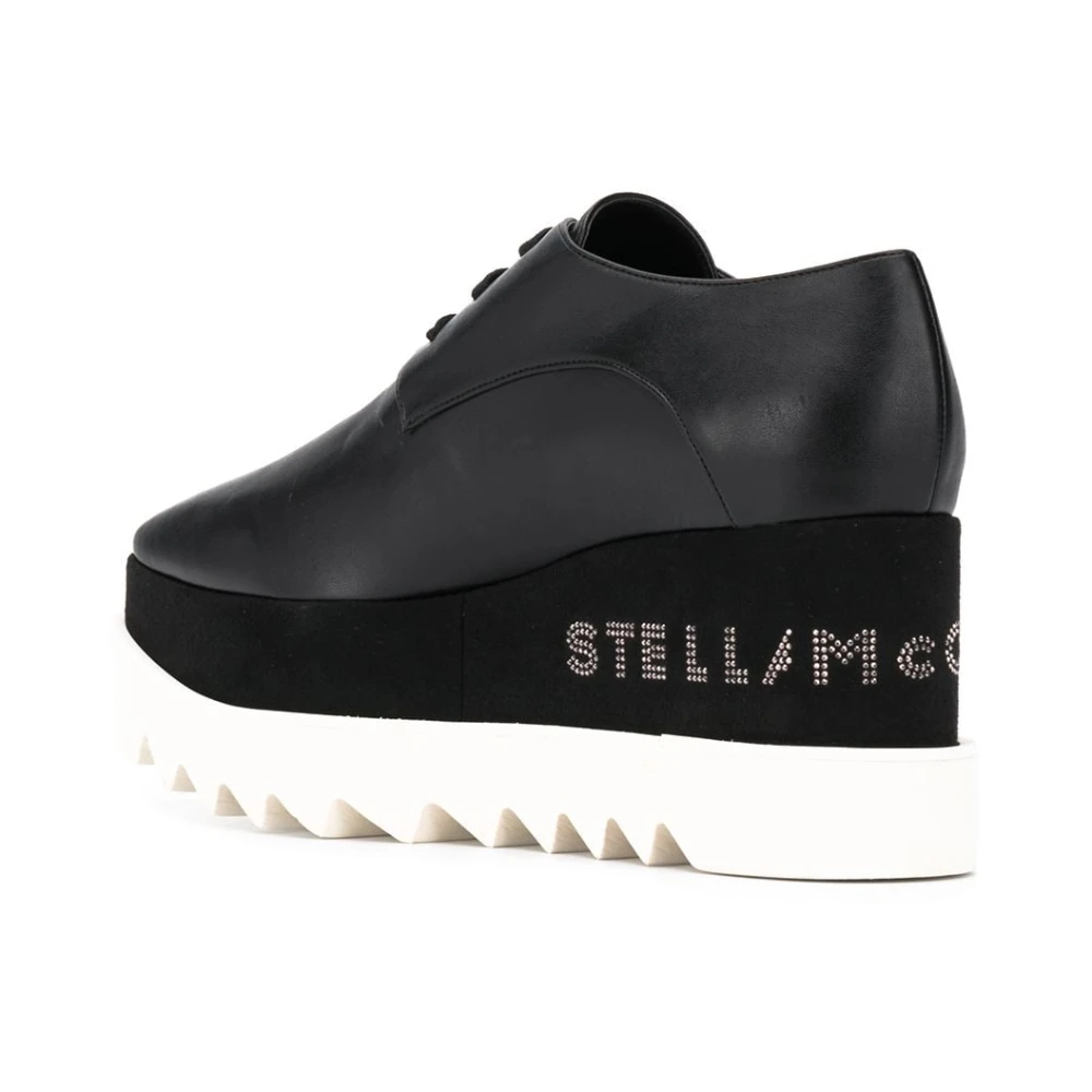 Stella Mccartney Zwarte Studded Veterschoenen Black Dames