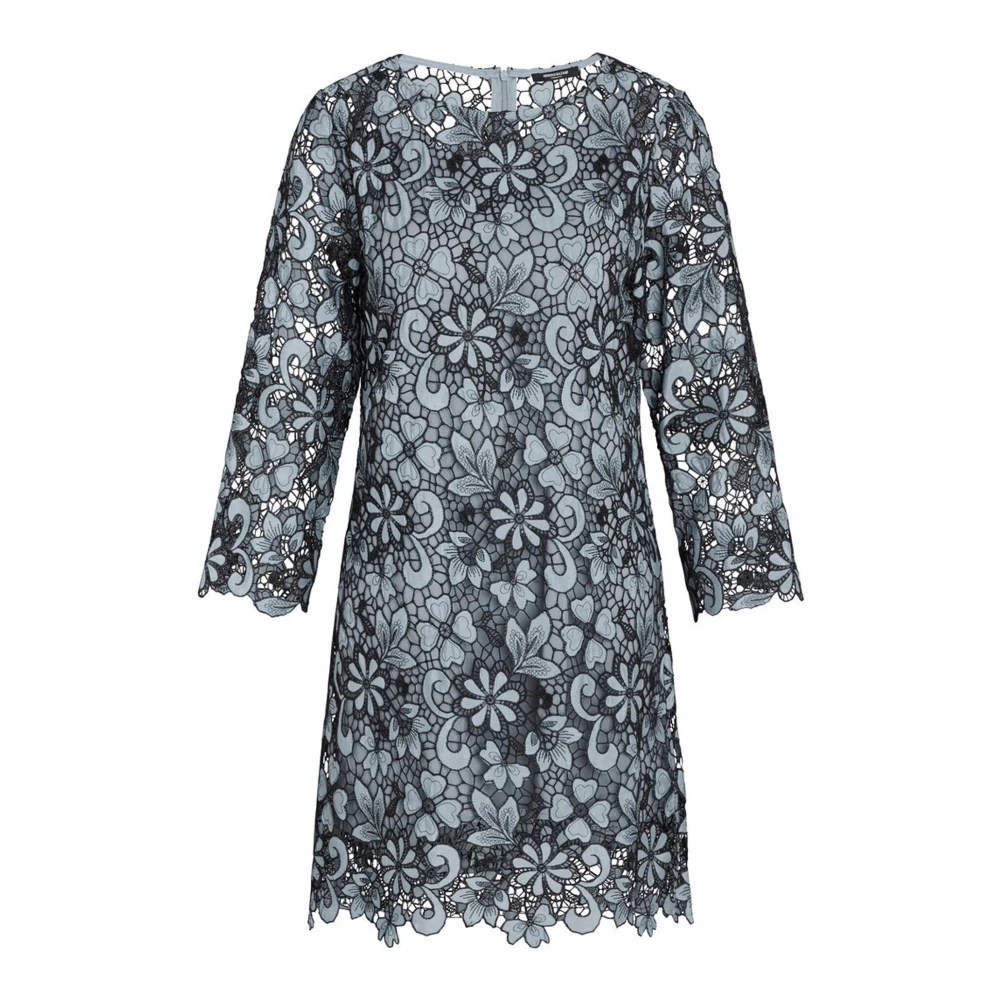 Bruuns Bazaar Blauwe Bloemen Kant Jurk Multicolor Dames