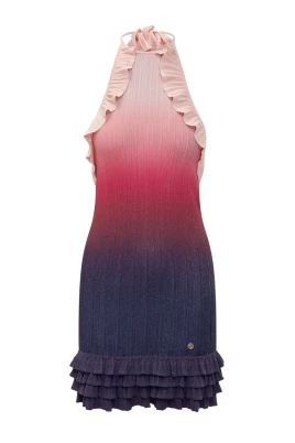 Gradient Ruffle Dress