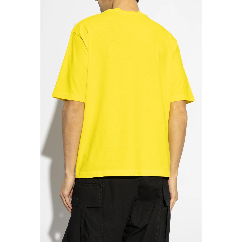 Dsquared2 T-shirt capsule 'Invicta' Yellow Heren