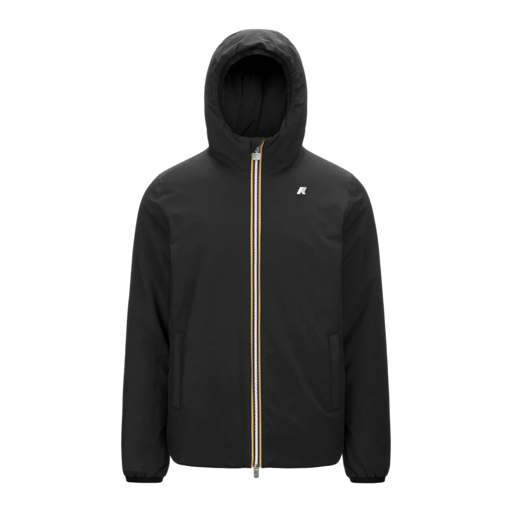 K-way Nylon Elastaan Jas Black Heren