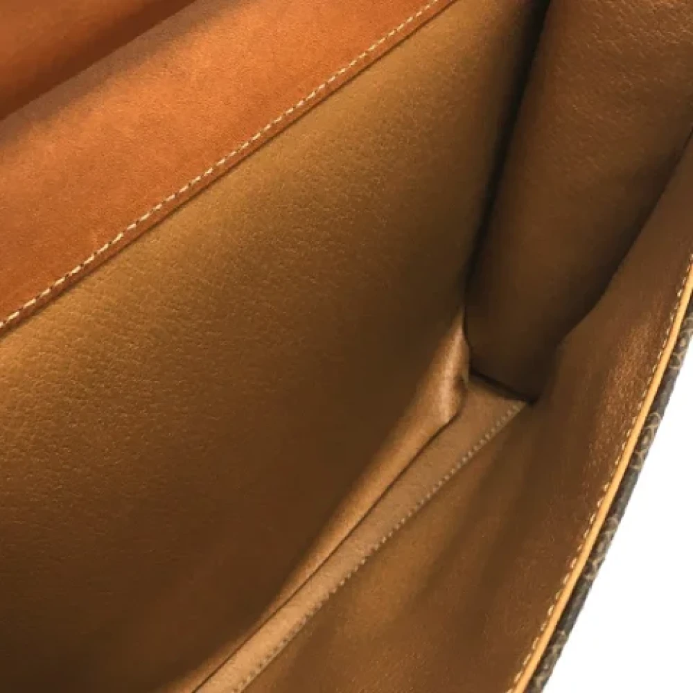 Celine Vintage Pre-owned Fabric shoulder-bags Brown Dames