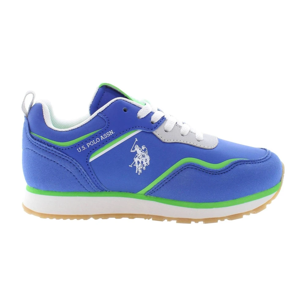 U.s. Polo Assn. Unisex Kids Blue Kids Sneakers, 28 Eu, Kids Sports Shoes With Contrast Details