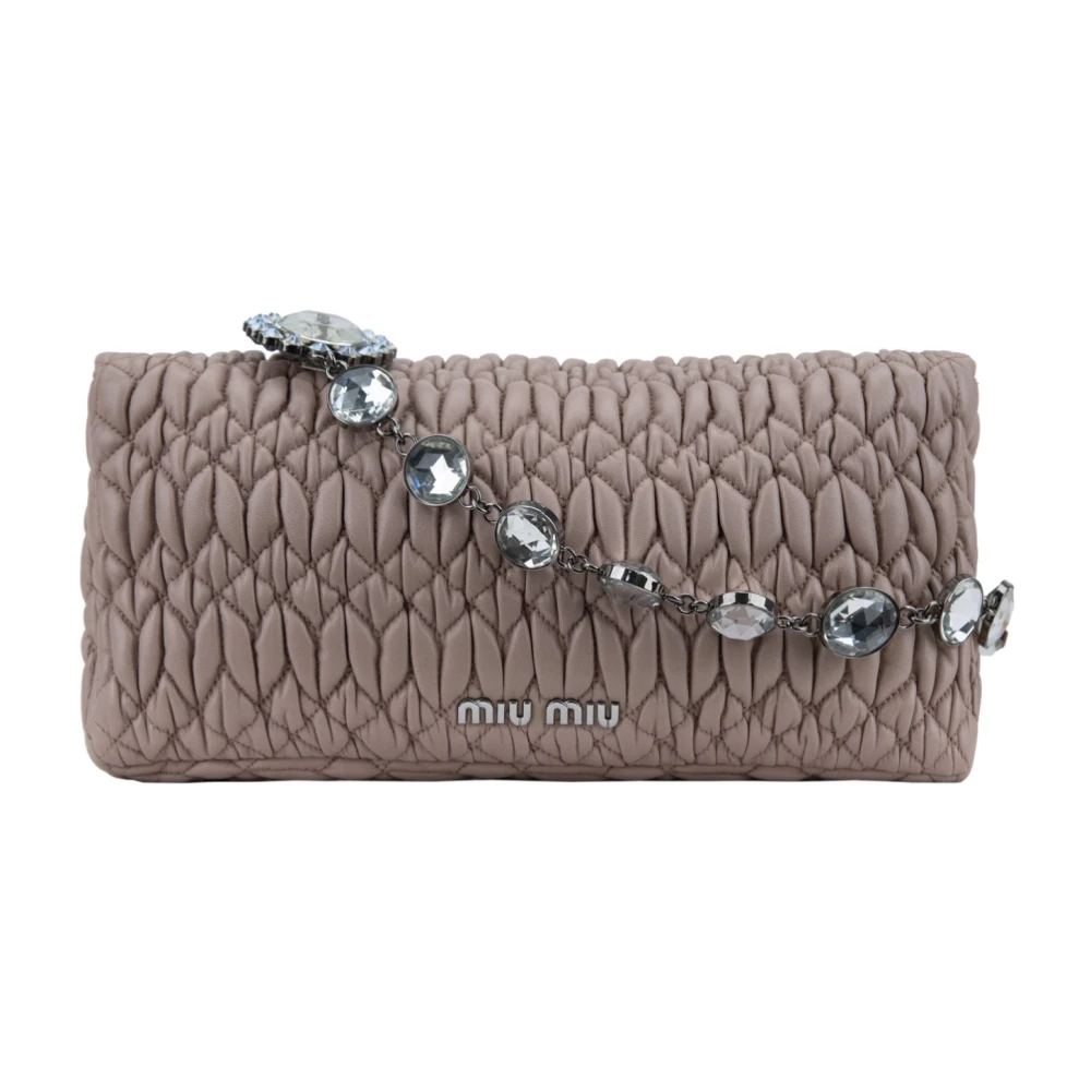 Miu Dames Schoudertas met Metalen Ketting Brown Dames