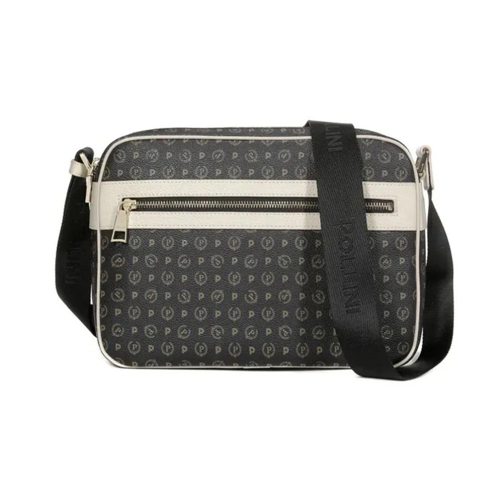 Pollini Black Heritage Crossbody Bag With External Pocket - Female - Cross Body Bags - One Size - Bags