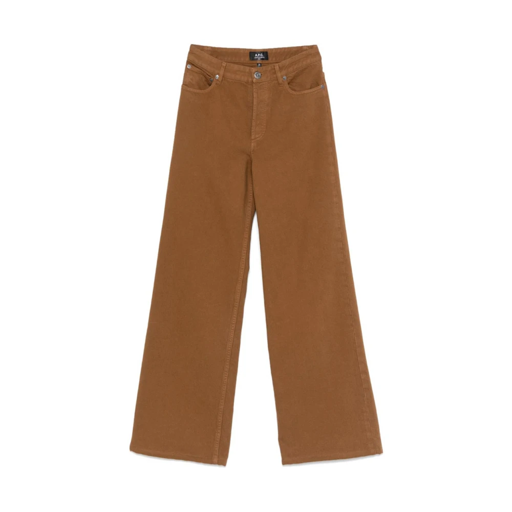 A.p.c. Elisabeth High-Waist Jeans Brown Dames