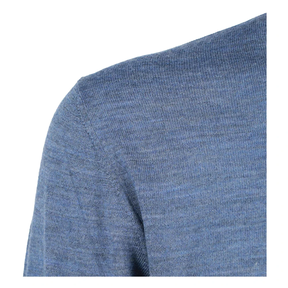 Fedeli Stijlvolle Highneck Sweater Blue Heren