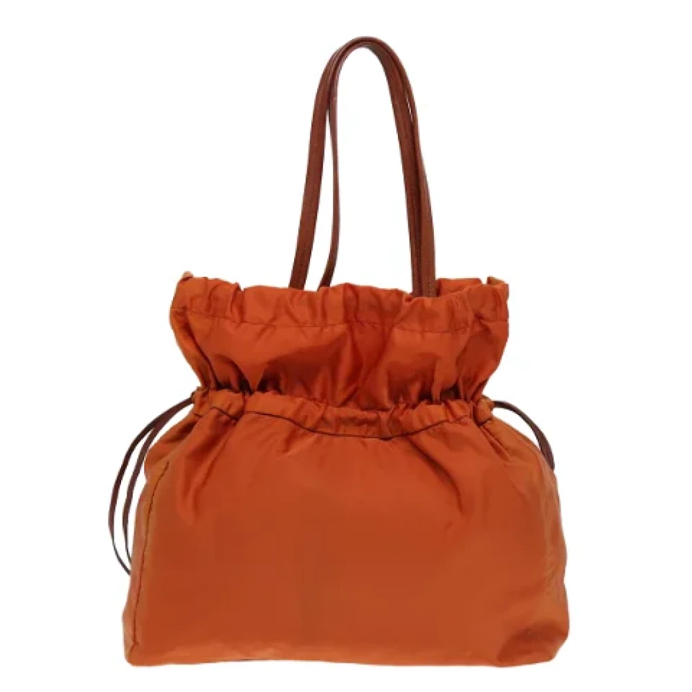Prada Vintage Pre-owned Leather handbags Orange Dames