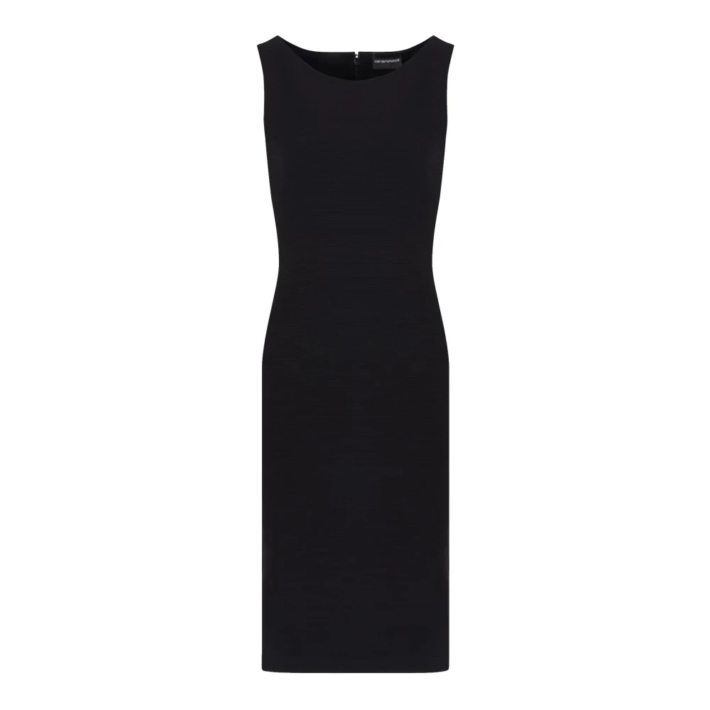 Emporio Armani Zwarte Jurk Abito Tubino Black Dames