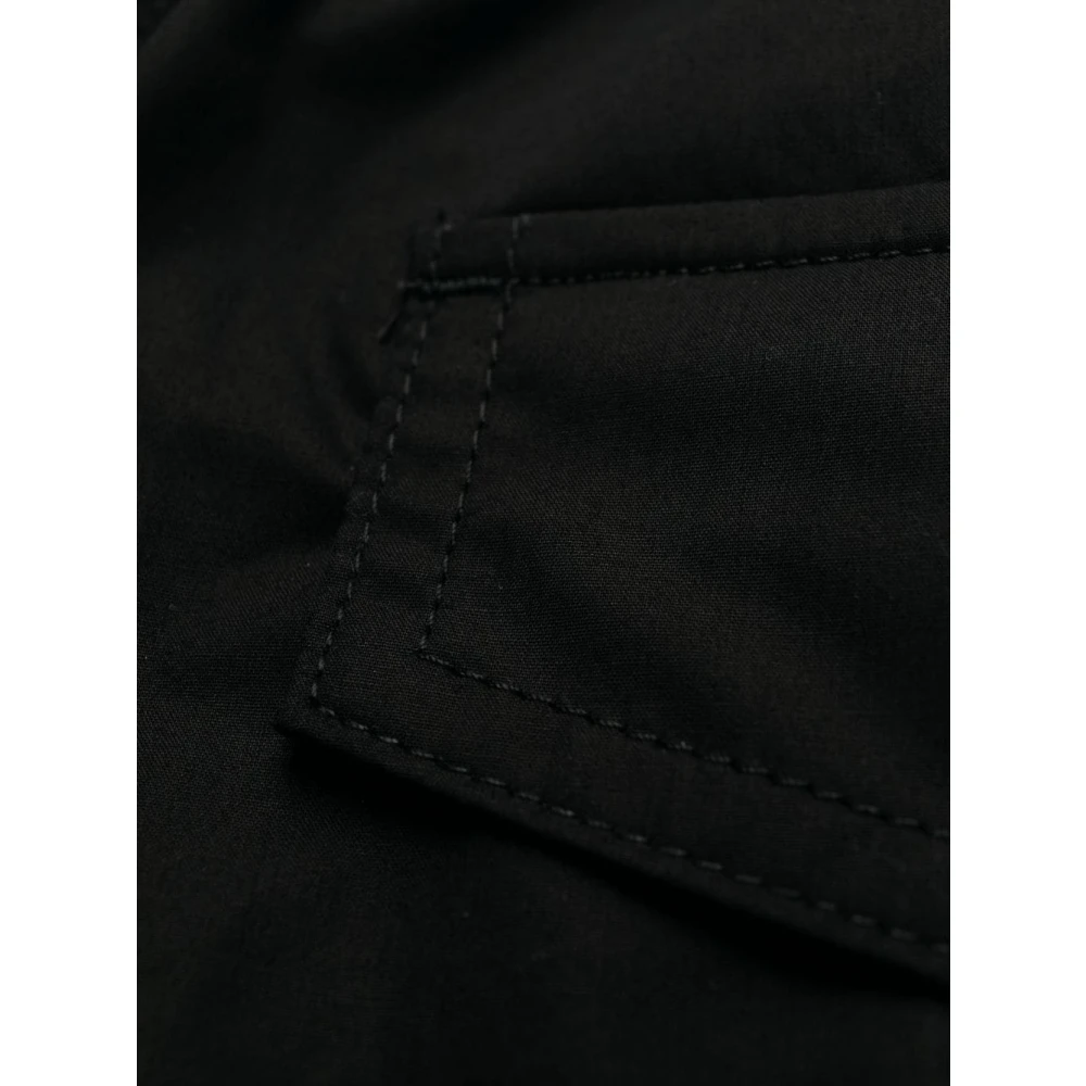 Msgm Zwarte wijde katoenen trekkoordbroek Black Dames