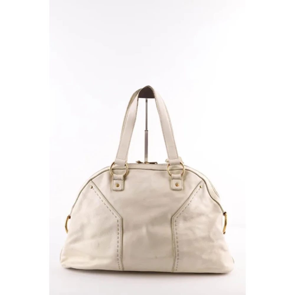 Saint Laurent Vintage Pre-owned Leather handbags White Dames