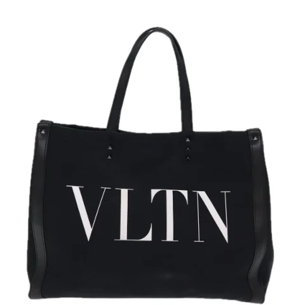Valentino Vintage Pre-owned Canvas shoulder-bags Black Dames