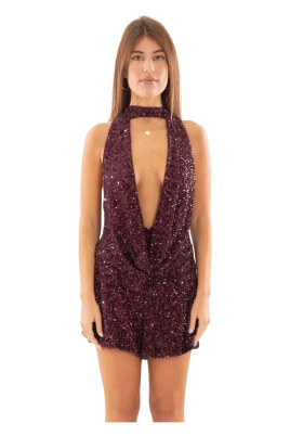 Glittrande Mini Jumpsuit i MULTICOLOR